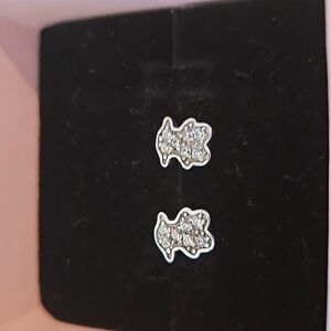 Sterling Silver 925 Pave Earrings